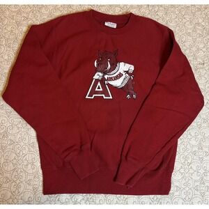 Arkansas Razorbacks Crewneck Sweatshirt Mens Small Champion Reverse Weave
